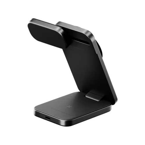 Energea MagTrio2 3 in 1 Foldable Magnetic Fast Wireless Charger - Gunmetal