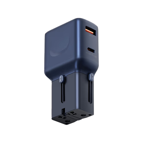 Energea Travel Go 1-Port USB-C & 1-Port USB-A 35W Travel Adapter - Blue