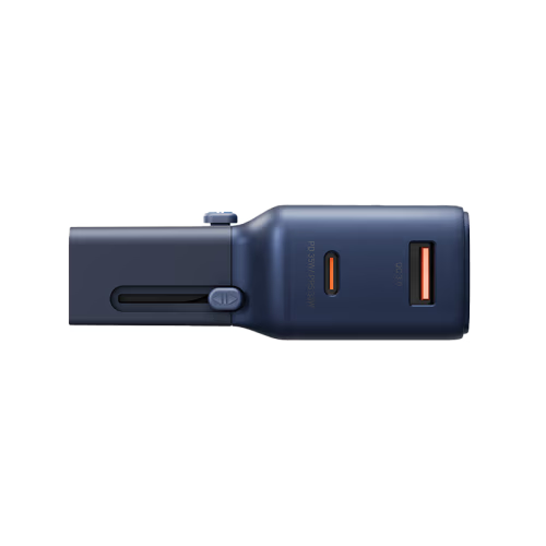 Energea Travel Go 1-Port USB-C & 1-Port USB-A 35W Travel Adapter - Blue