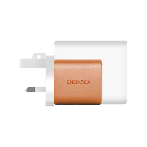 Energea AmpCharge 1-Port USB-C & 1-Port USB-A GaN 35W Wall Charger - Orange