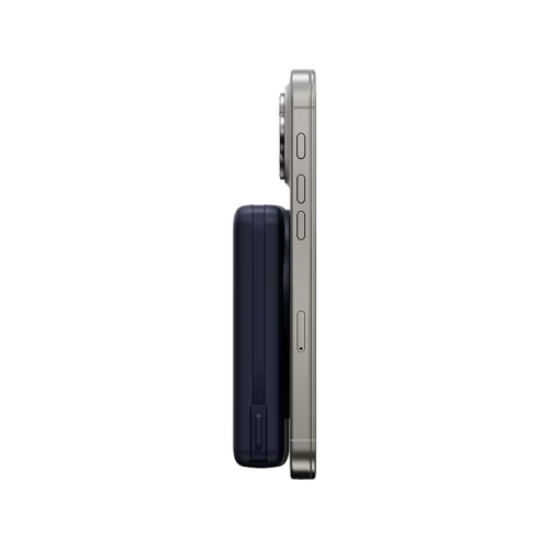 Energea MagPac Pro Plus MagSafe 10000mAh Power Bank Built-In USB-C Cable With Built In Stand - Blue