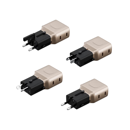 Energea TravelGo 2 Port USB-C 45W PD Travel Adapter - Gold Black