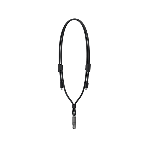 ENERGEA Lasso Lanyard - USB-C To USB-C Cable 480Mbps 240W With Lanyard Card - 1.5M - Black