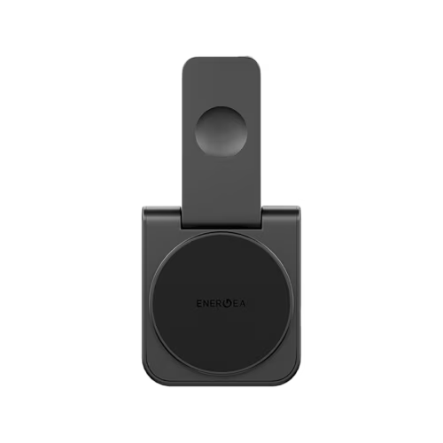 Energea MagDuo 2 IN 1 Foldable Magsafe Fast Wireless Charger - Gunmetal
