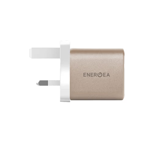 Energea Ampcharge 1-Port USB-C and 1-Port USB-A 35W GaN Wall Charger - Gold