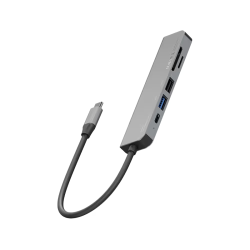 Energea AluHub HD 3 6 in 1 Aluminum Alloy USB-C Hub - Gunmetal