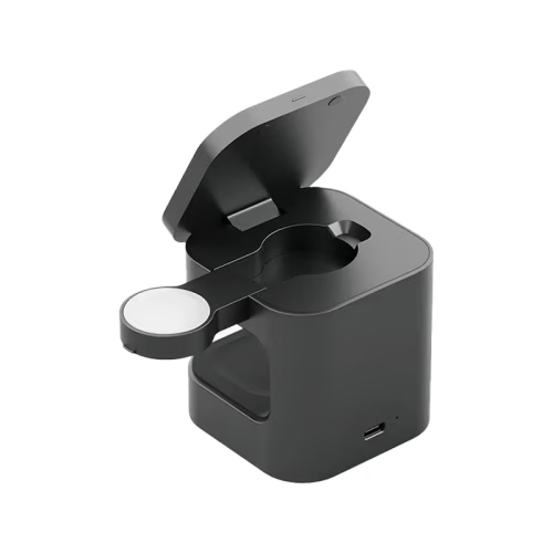Energea MagCube 3 IN 1 Foldable Magsafe Fast Wireless Charger - Gunmetal