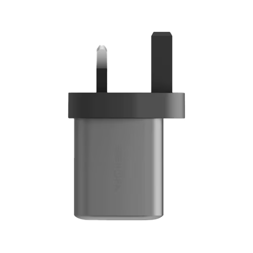 Energea Ampcharge 1-port USB-C and 1-port USB-A 35W GaN Wall Charger - Gunmetal