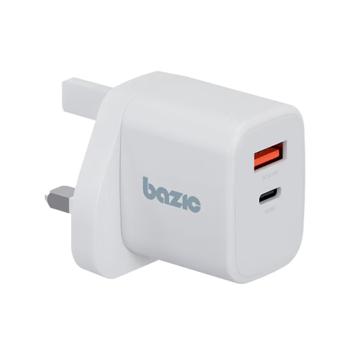 Bazic GoPort Velox 1-Port USB-C and 1-Port USB-A 35W PD Wall Charger - White