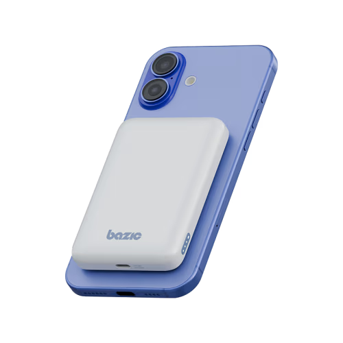 Bazic GoPower Snap 3-In-1 MagSafe with Apple Watch Charger 5000mAh Power Bank - Vanilla