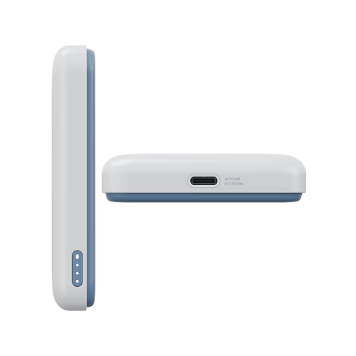 Bazic GoPower Snap 3-In-1 MagSafe with Apple Watch Charger 5000mAh Power Bank - Vanilla