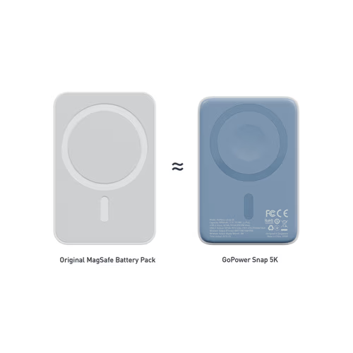 Bazic GoPower Snap 3-In-1 MagSafe with Apple Watch Charger 5000mAh Power Bank - Vanilla