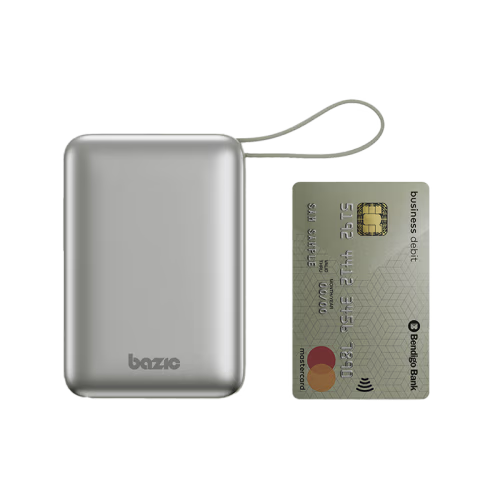 Bazic GoPower Fusion Mini 20K 3 in 1 Power Bank 20000mAh With Build in USB-C & Lightning Cable - Pebble