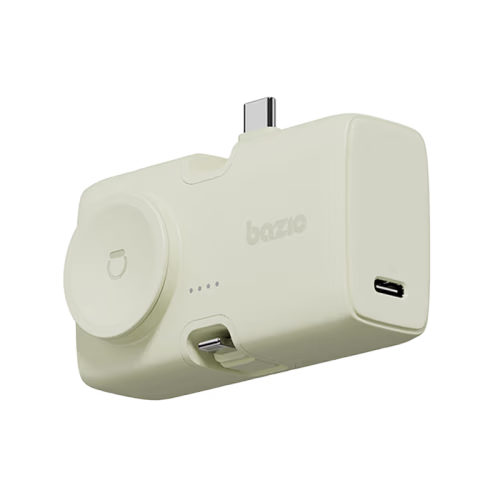 Bazic GoPower Koda 2 in 1 Power Bank With Foldable USB-C /Lightning Pin And Apple Watch Charger 5000mAh - Pistachio