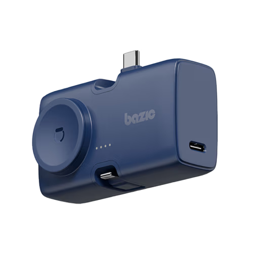 Bazic GoPower Koda 2 in 1 Power Bank With Foldable USB-C /Lightning Pin And Apple Watch Charger 5000mAh - Blueberry