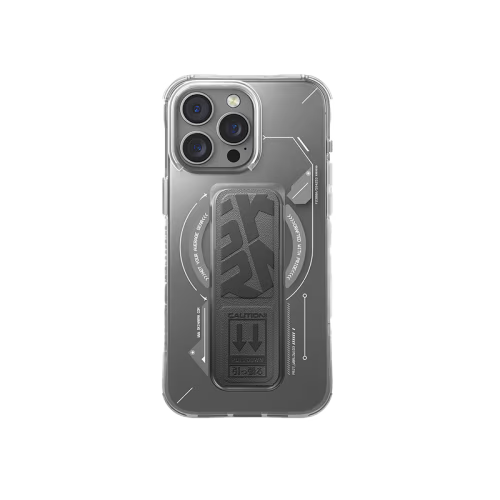 SkinArma Helio MagSafe Case With Grip Stand for iPhone 16 Pro - Titanium