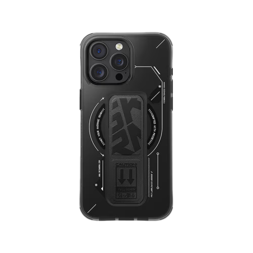 SkinArma Helio MagSafe Case With Grip Stand for iPhone 16 Pro - Black