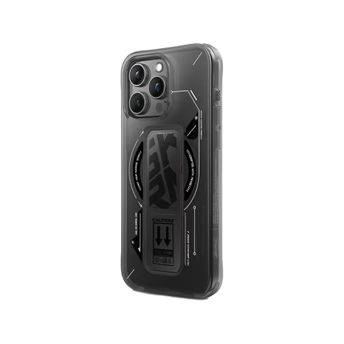 SkinArma Helio MagSafe Case With Grip Stand for iPhone 16 Pro - Black
