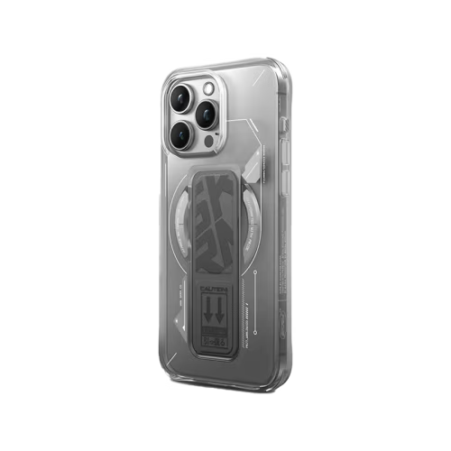SkinArma Helio MagSafe Case With Grip Stand for iPhone 15 Pro - Grey