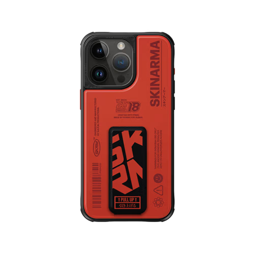 SkinArma Spunk MagSafe + Grip-Stand Case for iPhone 15 Pro - Orange