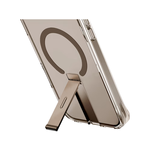 Uniq Hybrid Eleva Magsafe Case With Vertical Stand for iPhone 16 Pro - Taupe Gold
