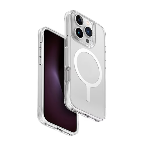 جراب Uniq Hybrid Lifepro Xtreme MagSafe لهاتف iPhone 16 Pro - لون دوف فروست الشفاف