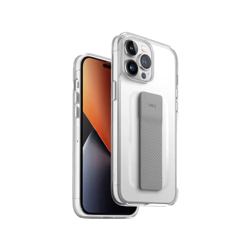 Uniq Hybrid Heldro Mount Series Case for iPhone 14 Pro Max - Lucent Clear
