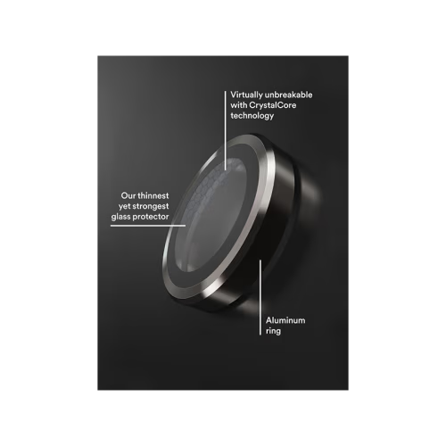 BodyGuardz Apex Individual Camera Lens Protector for iPhone 16 Pro & 16 Pro Max - Titanium