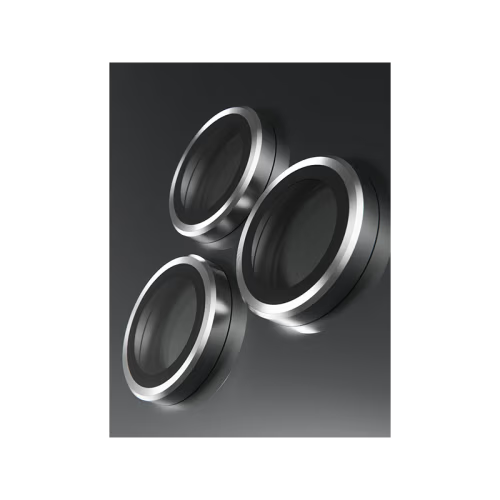 BodyGuardz Apex Individual Camera Lens Protector for iPhone 16 Pro & 16 Pro Max - Silver