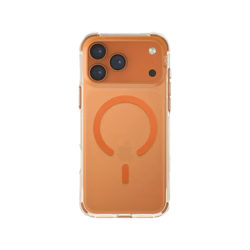 Uniq Hybrid LPX Classic MagSafe Case for iPhone 17 Pro - Frost Clear-Volt Orange