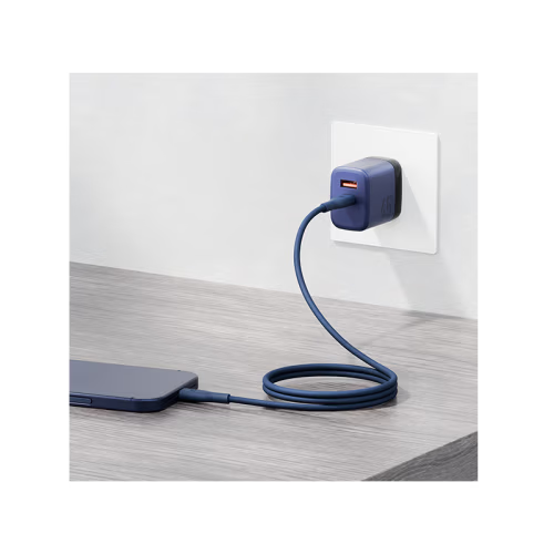 Energea Flow 480mbps USB-C to USB-C 60W Cable 1.5M - Indigo Blue