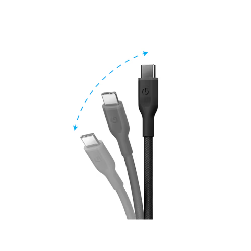 Energea Flow 480mbps USB-C to USB-C 60W Cable 1.5M - Black