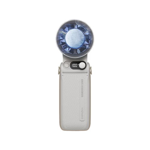 Energea AirMate Chill 6000mAh Adjustable Portable Handheld Fan - Sand Brown