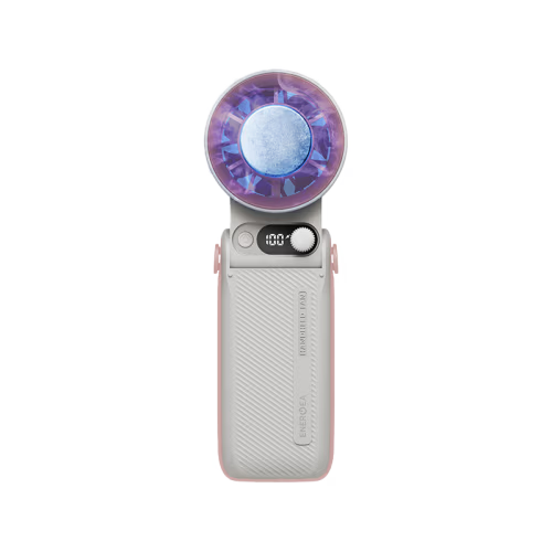 Energea AirMate Chill 6000mAh Adjustable Portable Handheld Fan - Sand Pink