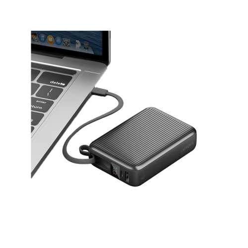 Energea Integra Ultra 45 Power Bank 20000mAh With Build in USB-C Cable & Display - Gunmetal