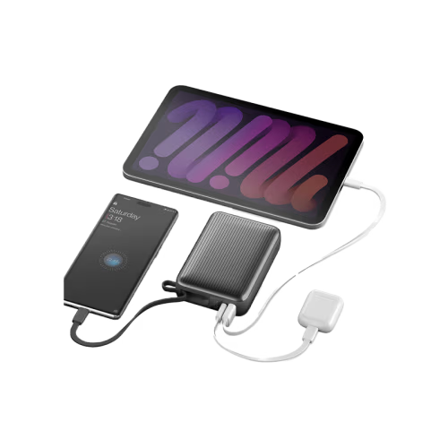 Energea Integra Ultra 45 Power Bank 20000mAh With Build in USB-C Cable & Display - Gunmetal