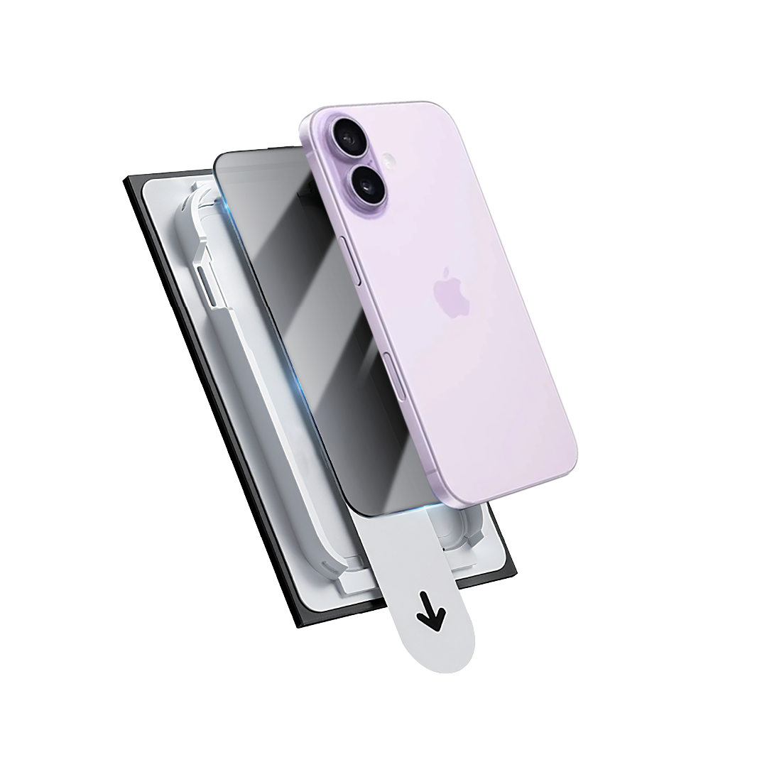 Asli Global E-Touch Shield Premium Glass With Applicator for iPhone 17 - Privacy