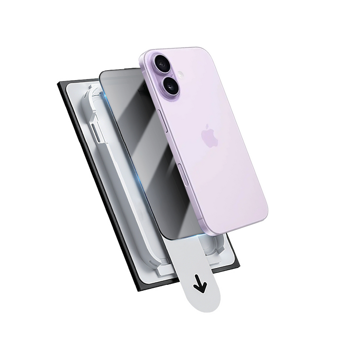 Asli Global E-Touch Shield Premium Glass With Applicator for iPhone 17 - Privacy