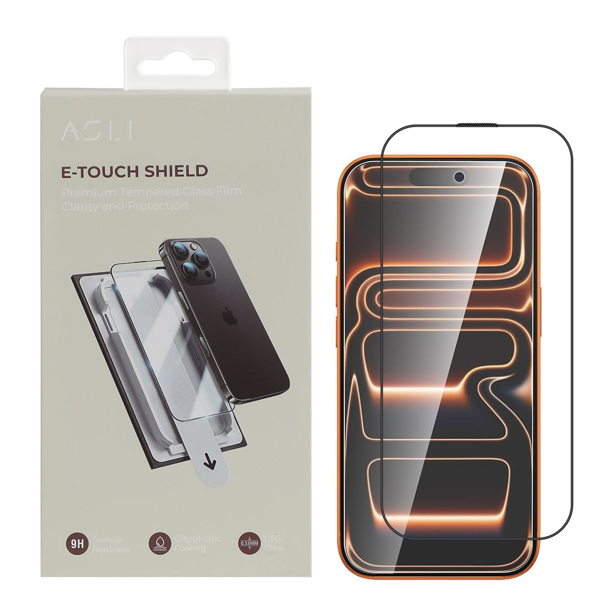 Asli Global E-Touch Shield Premium Glass With Applicator for iPhone Air - Clear