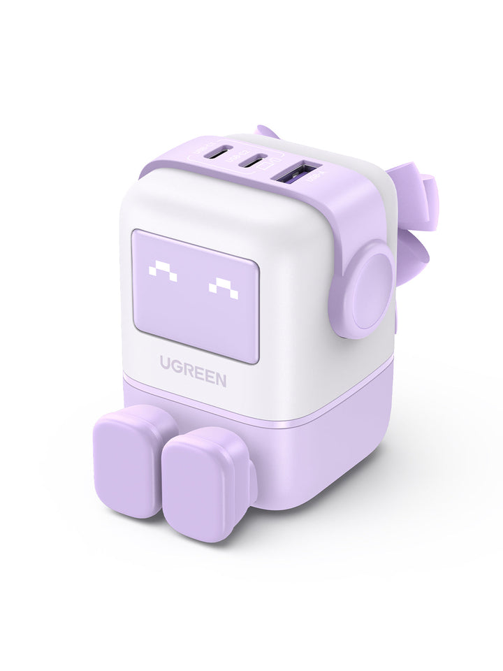 UGREEN Nexode RG 65W 3-Port GaN Fast Charger UK Purple CD361