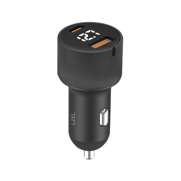 LZEL PulseCharge X2 75W Dual-Port Car Charger – USB-C PD & PPS + USB-A