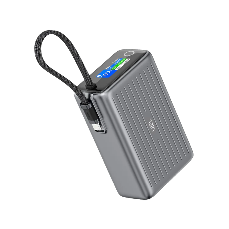 LZEL Neurode Sync 25000Mah Pd3.0 & Qc3.0|100W|Built-In-Usb-C Cable Pd Power Bank