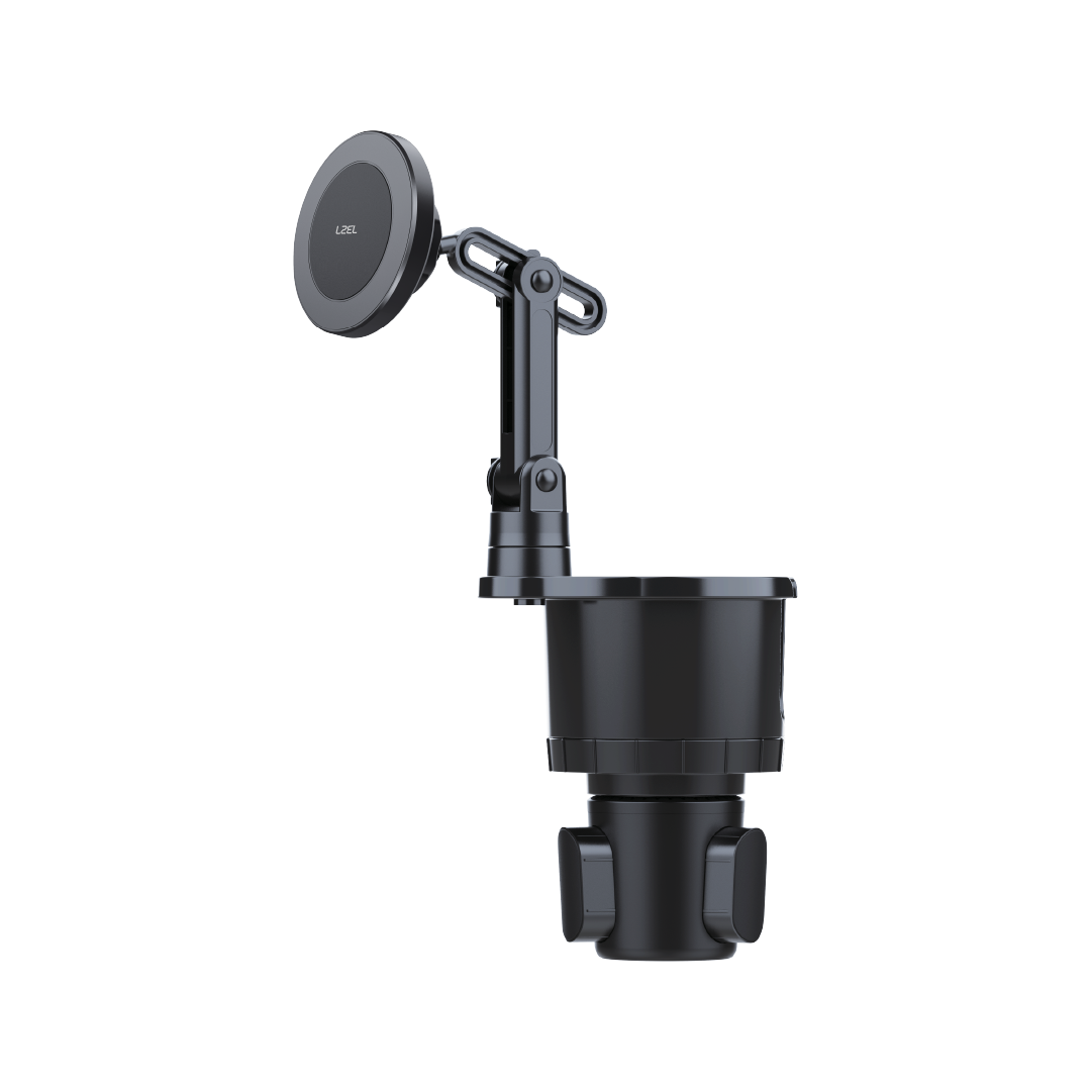 LZEL 2-In-1 Magnetic Car Phone Mount &amp; Cup Holder Hands-Free Viewing - Strong Stability - Universal Phone Compatibility