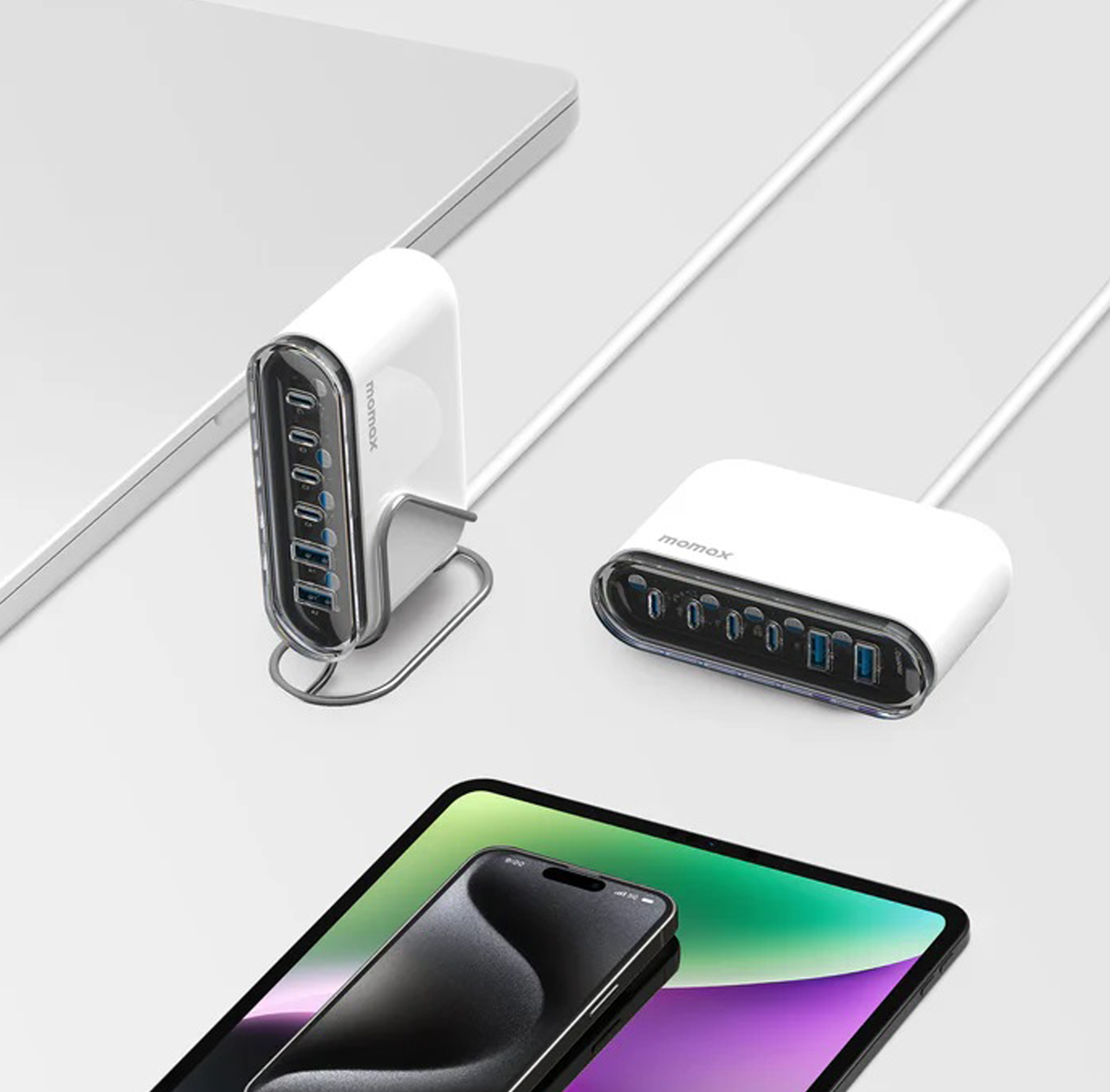 Momax 1-Charge Flow+ 6-Port 120W GaN Desktop Charger USB-C & USB-A