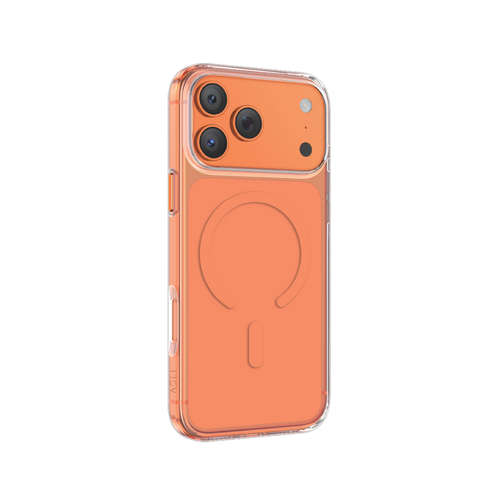 Asli Global Magtrox Neo Scratch-Resistant Transparent Magsafe Case For IPhone 17 Pro Max - Orange