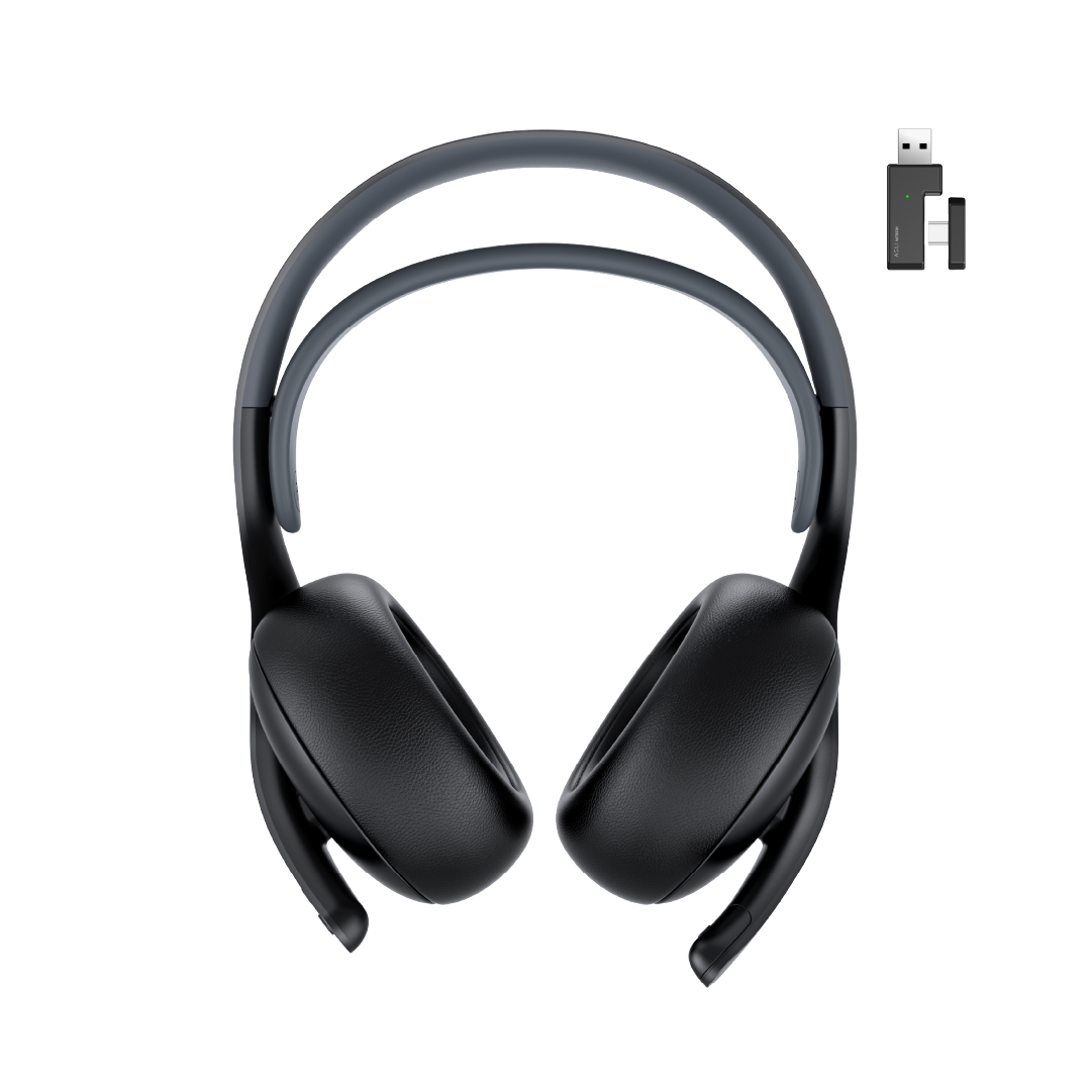 Asli Global Wavetune Series High-Performance 2.4G Wireless Tri-Mode Gaming Headset - Black