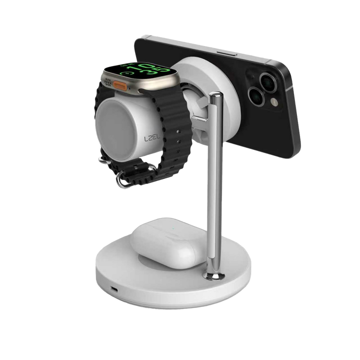 LZEL FlexDock Series 3-in-1 Magnetic Desktop Wireless Charger