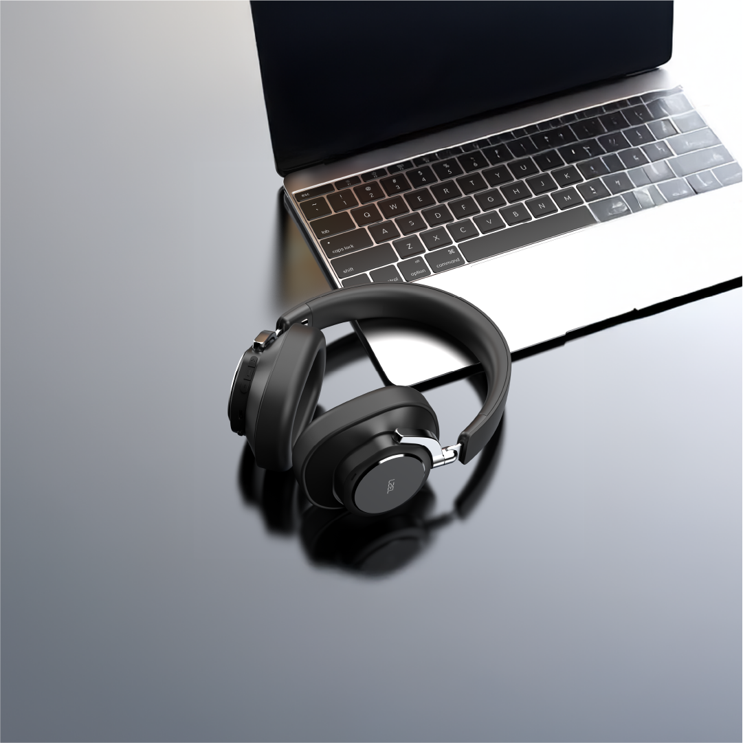 LZEL Sonicflow Series High-Fidelity Wireless Stereo Headphones - Black
