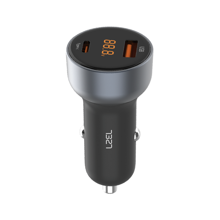 LZEL PulseCharge Elite 60W Dual-Port Car Charger – USB-C PD & PPS + USB-A