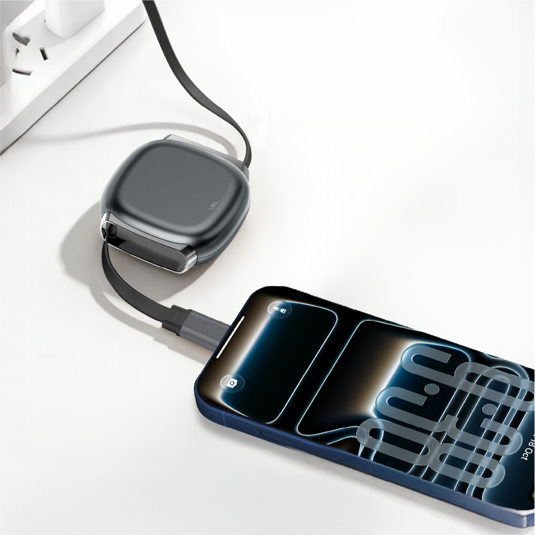 LZEL Fluxlink L Usb-C & Lightning 27W Fast Charging Cable With Data Transfer - Black
